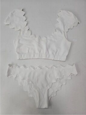 Marysia Swim Mexico Scalloped Top And Bottom Set Coconut Size S Womens